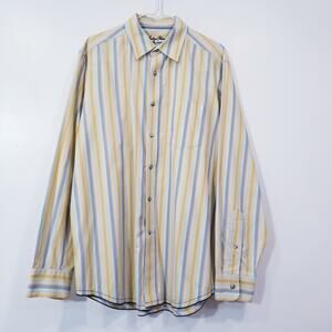 Indigo Palms Denim Company Striped Button Front Long Sleeves Shirts